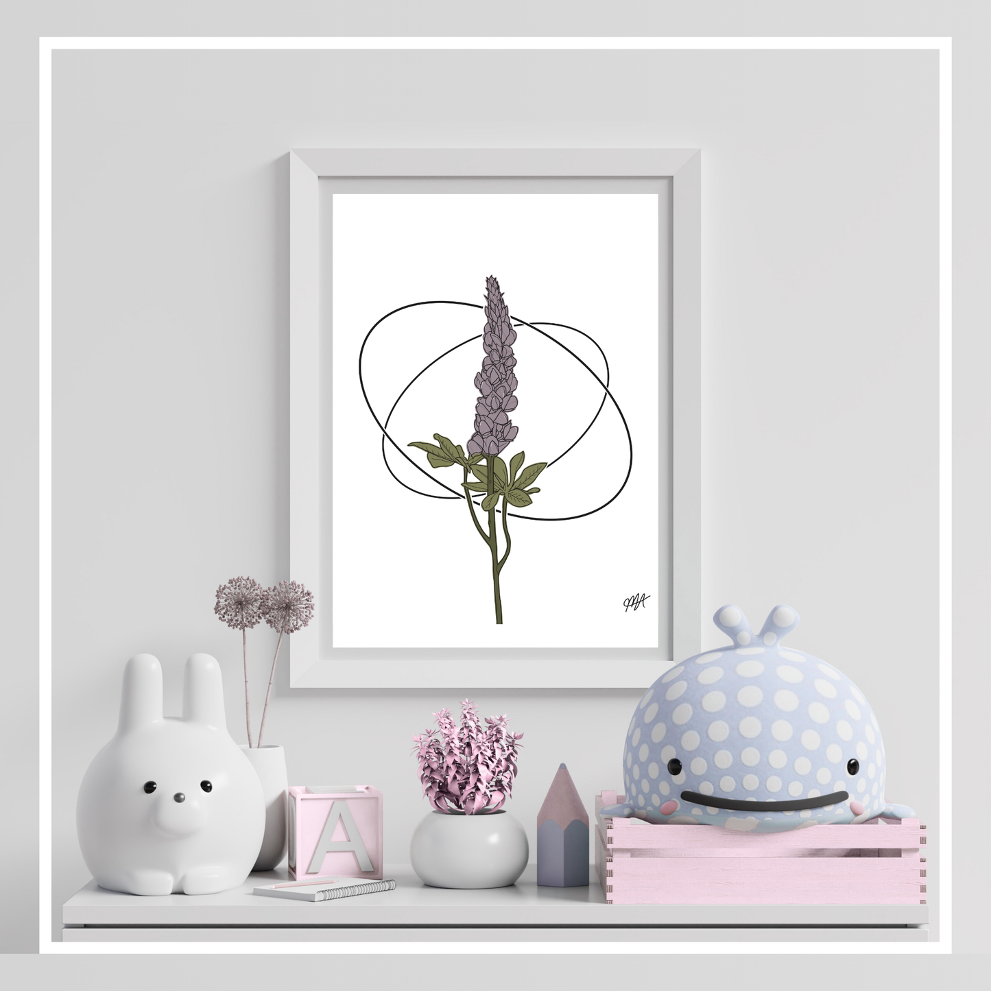 Dizzy Lavender Wall Art