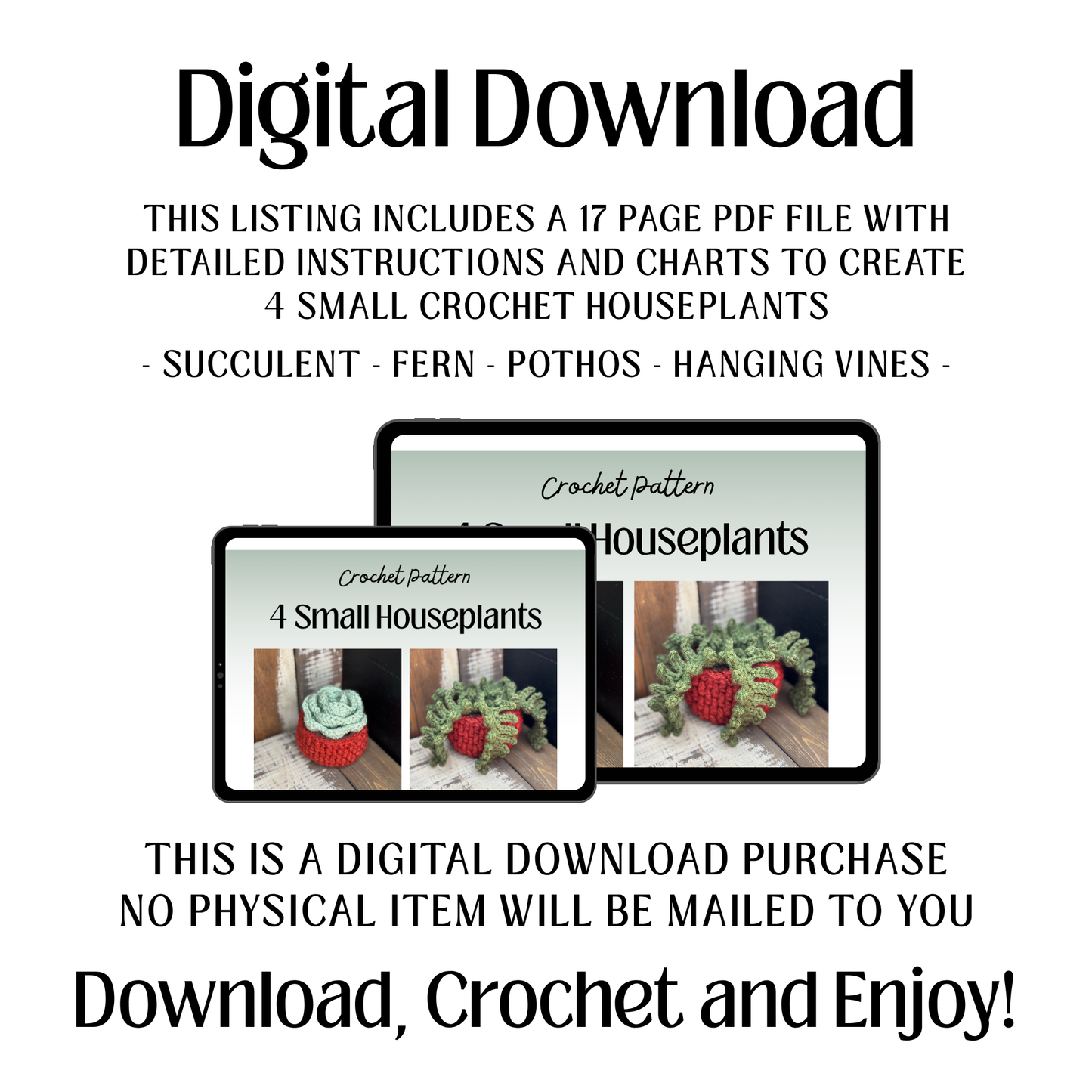 4 Small Houseplants Pattern