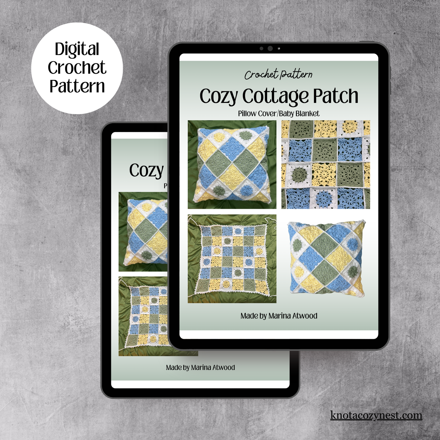 Cozy Cottage Patch Pillow Cover/Baby Blanket