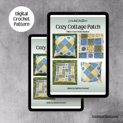 Cozy Cottage Patch Pillow Cover/Baby Blanket