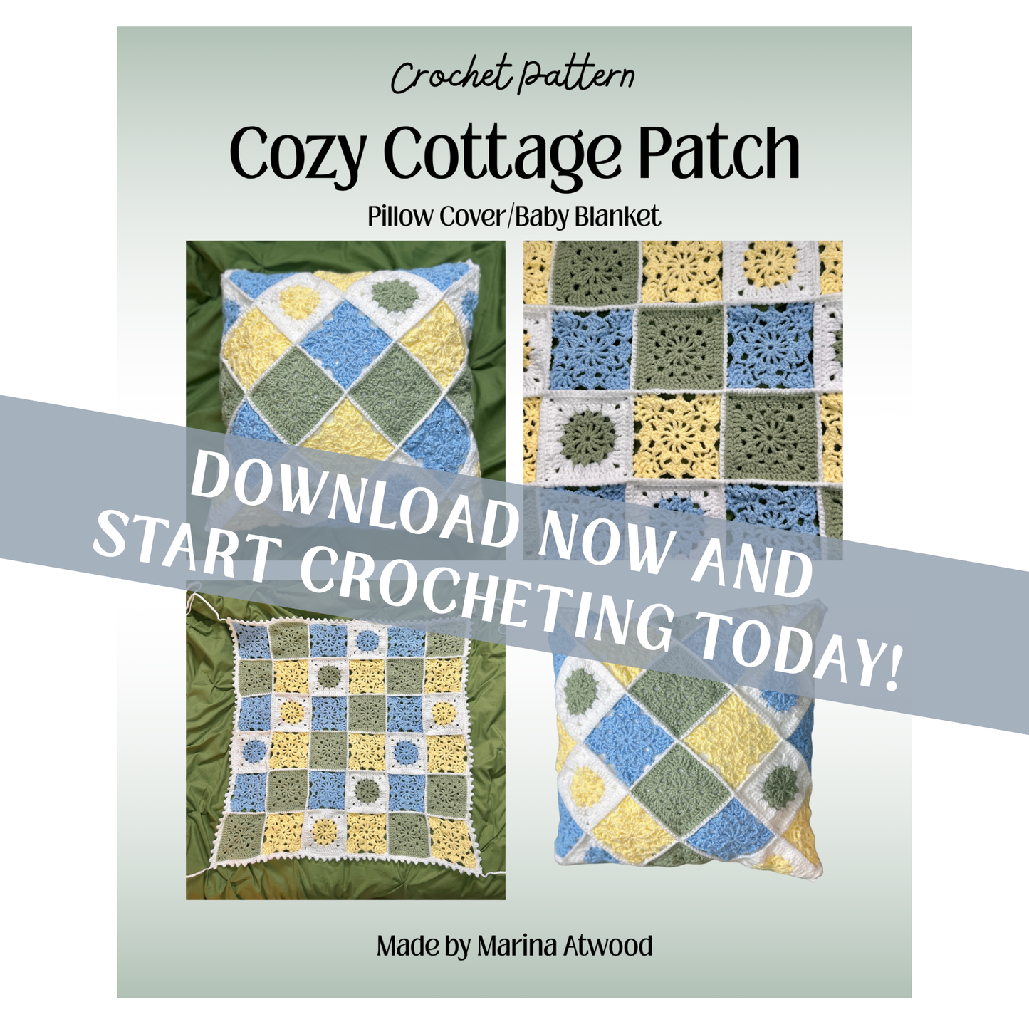 Cozy Cottage Patch Pillow Cover/Baby Blanket