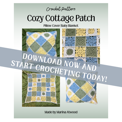 Cozy Cottage Patch Pillow Cover/Baby Blanket
