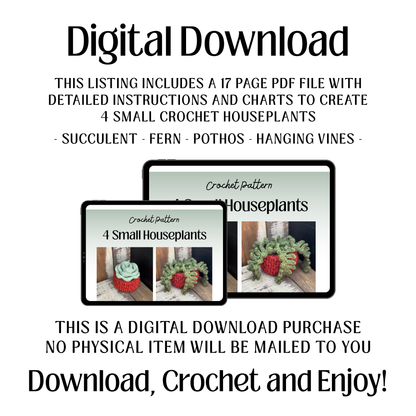 4 Small Houseplants Pattern